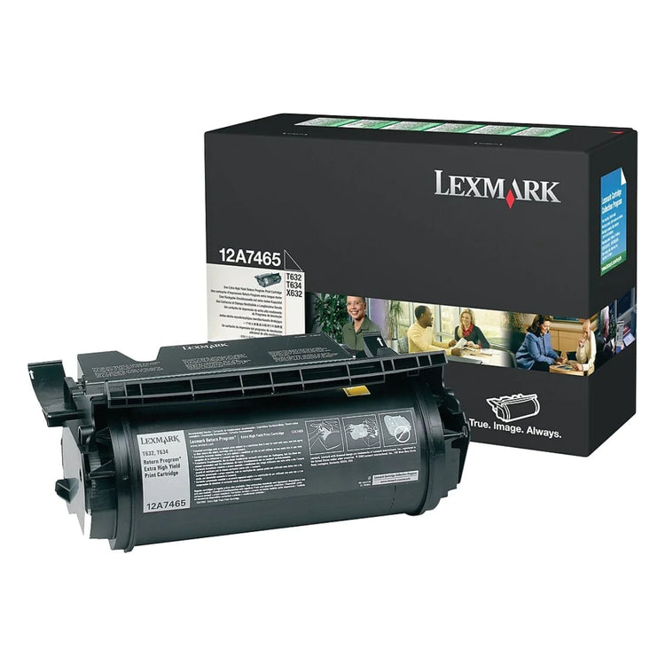 LEXMARK 12A7465 Black Original Toner Cartridge - Cartouches Certifiées