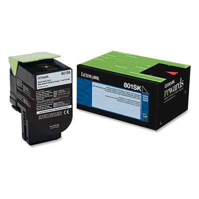 LEXMARK 80C1SK0 (801SK) Black Original Toner Cartridge - Cartouches Certifiées