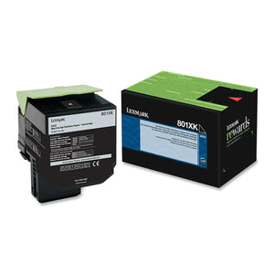 LEXMARK 80C1XK0 (801XK) Black Original Toner Cartridge - Cartouches Certifiées