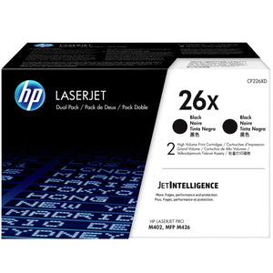 HP CF226XD (26X) 2 Pack Black Original Toner Cartridge - Cartouches Certifiées