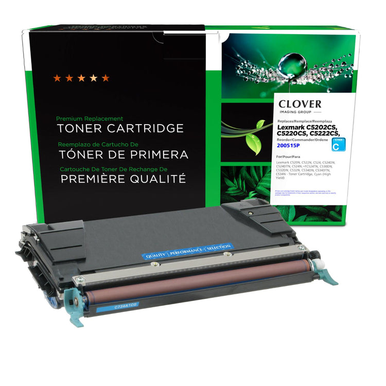 Refurbished LEXMARK C5220CS Cyan Toner Cartridge - Cartouches Certifiées