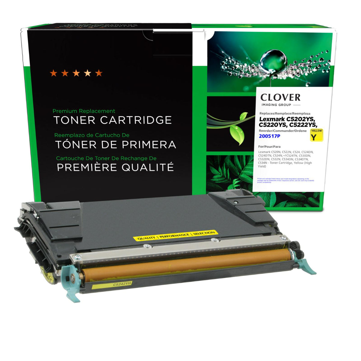 Refurbished LEXMARK C5220YS Yellow Toner Cartridge - Cartouches Certifiées