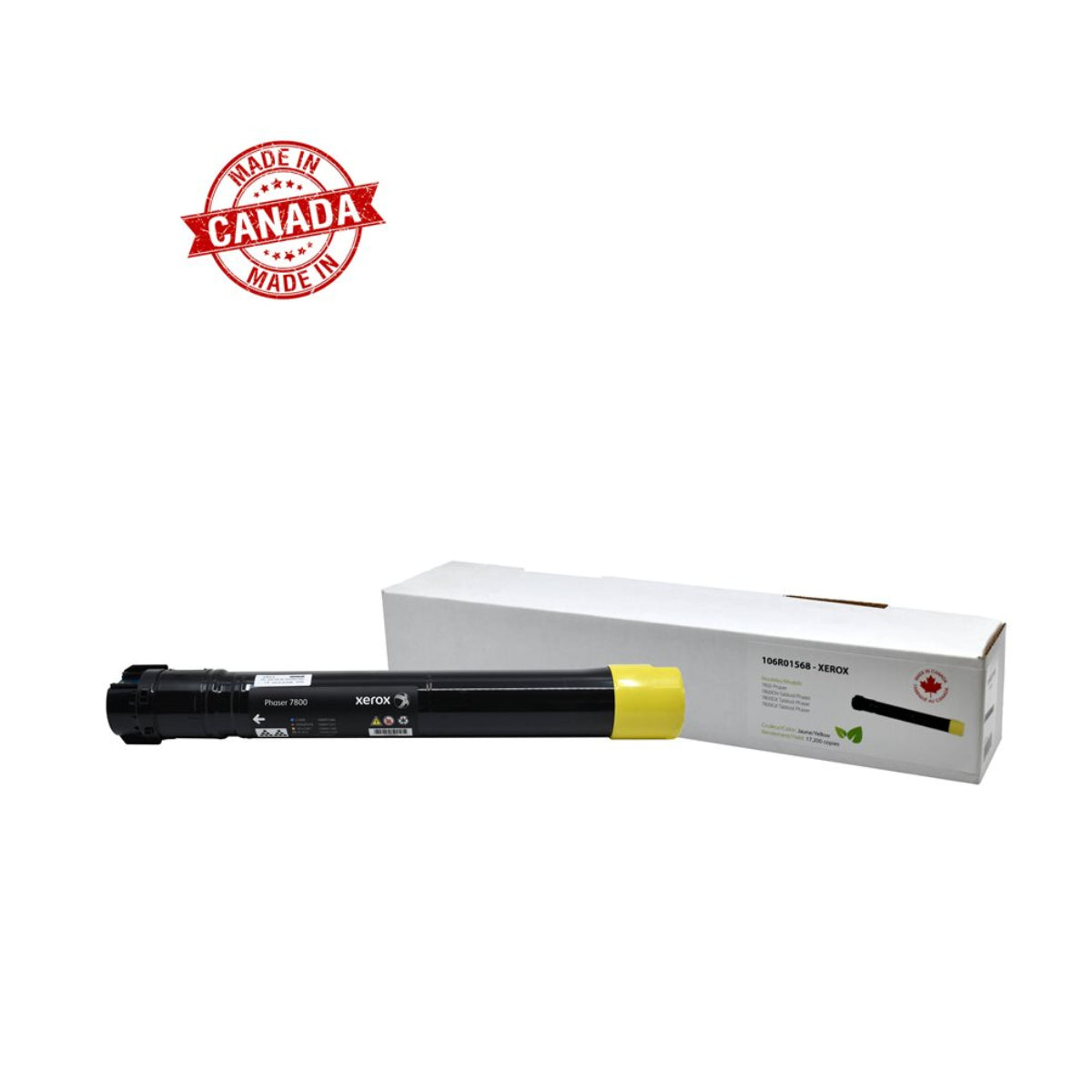 Refurbished XEROX 106R01568 Yellow Toner Cartridge  -  Cartouches Certifiées