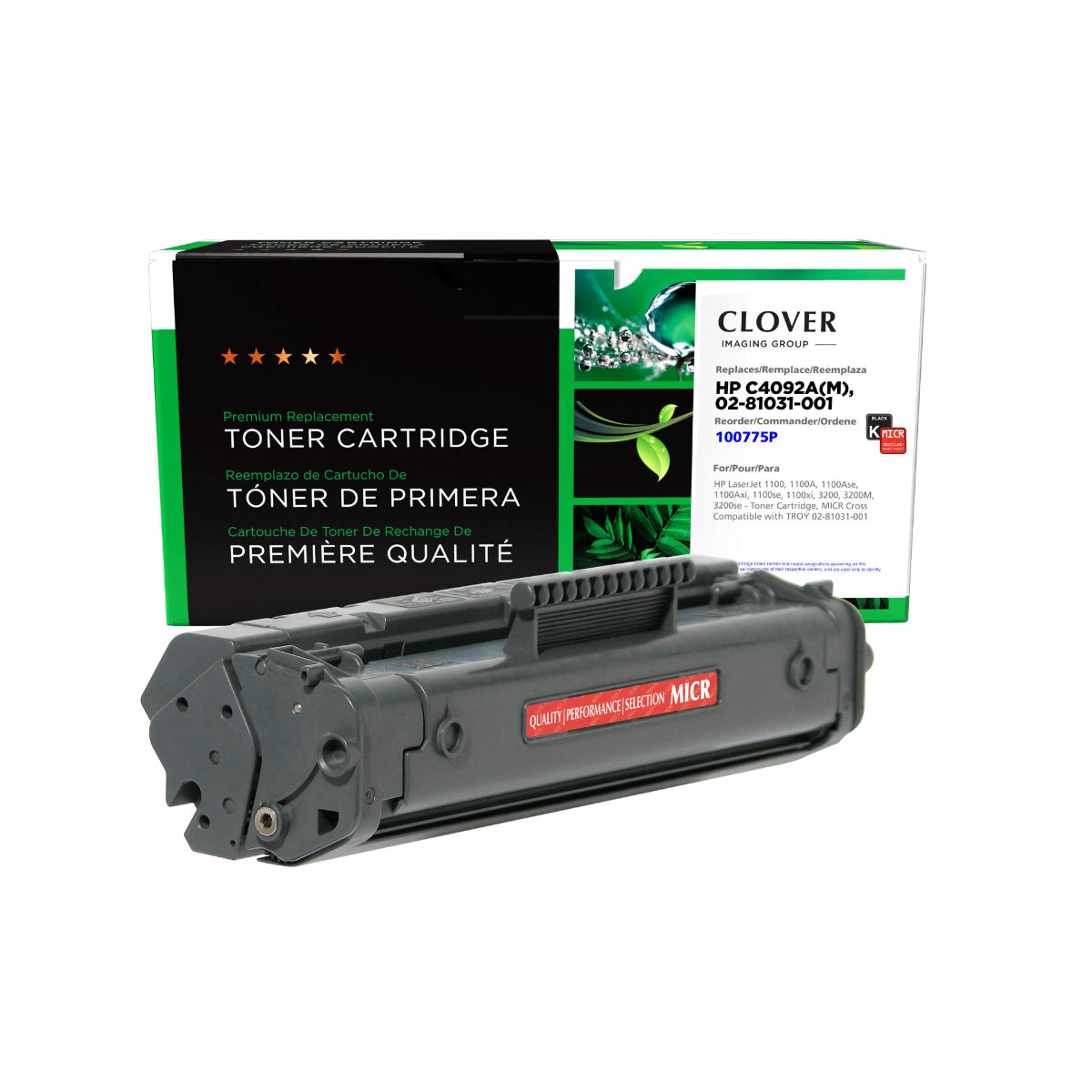 Refurbished HP (92A) Black MICR Toner Cartridge - Cartouches Certifiées
