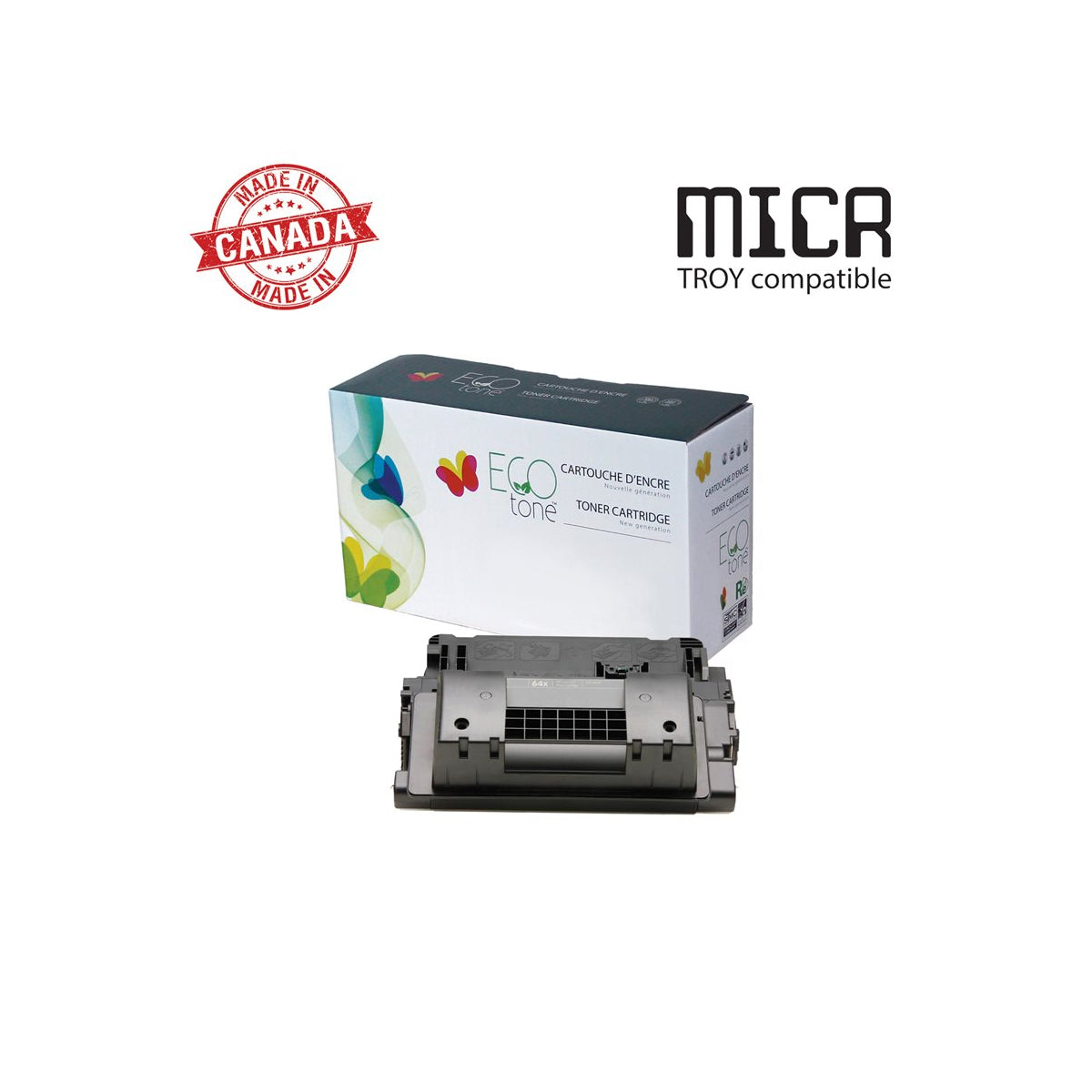 Refurbished HP (64X) Black MICR Toner Cartridge - Cartouches Certifiées