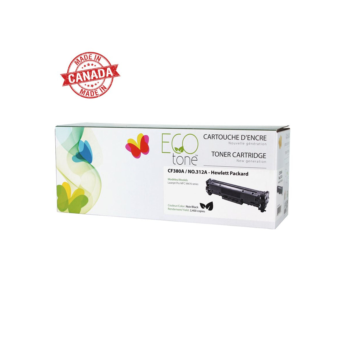 Refurbished HP (312A) Black Toner Cartridge - Cartouches Certifiées