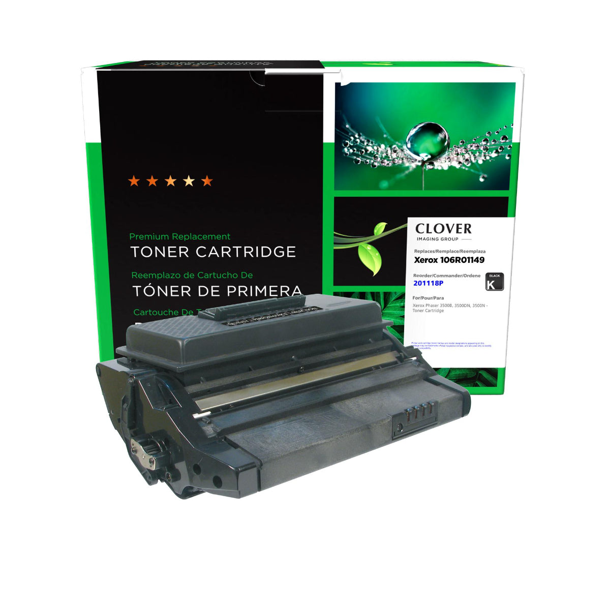 Refurbished XEROX 106R01149 Black Toner Cartridge  -  Cartouches Certifiées