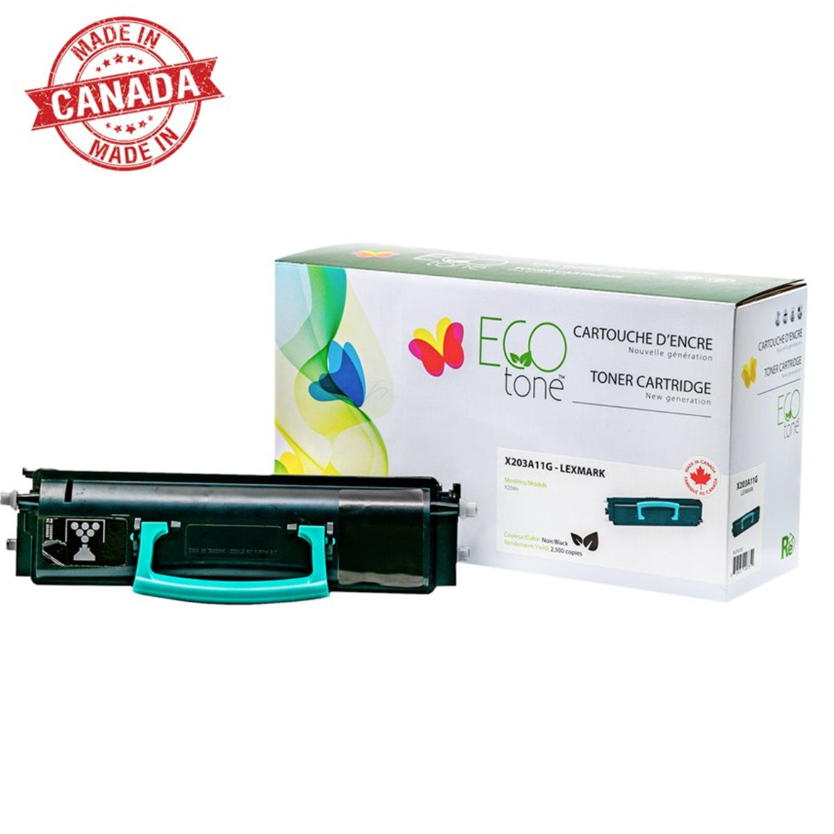 Refurbished LEXMARK X203A11G Black Toner Cartridge - Cartouches Certifiées