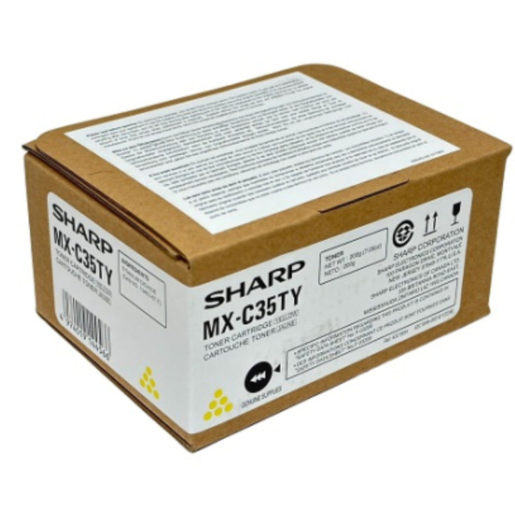 Sharp Yellow SHARP MXC35TY Yellow Original Toner Cartridge - Certified Cartridges