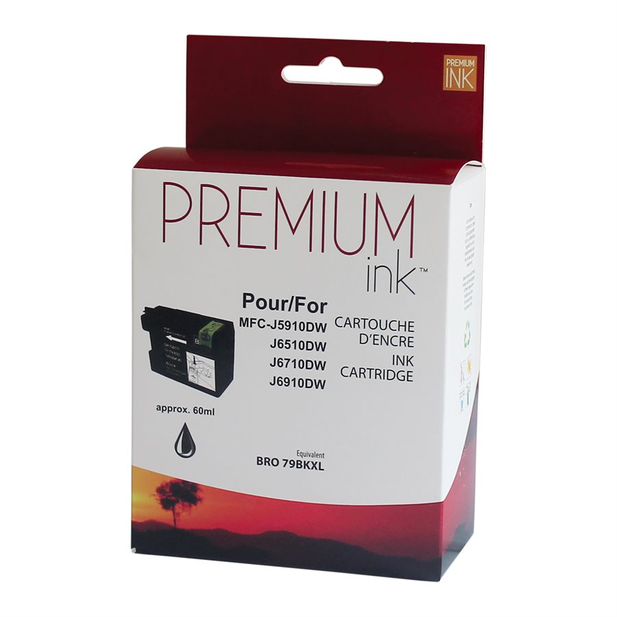 Compatible BROTHER LC79BK Black Inkjet Cartridge Premium Quality - Cartouches Certifiées