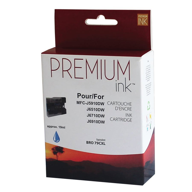 Compatible BROTHER LC79C Cyan Inkjet Cartridge Premium Quality - Cartouches Certifiées