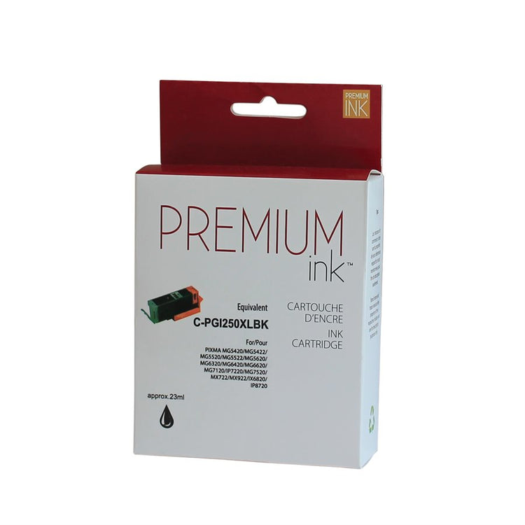 Compatible CANON PGI-250XL (6432B001) Black Inkjet Cartridge Premium Quality - Cartouches Certifiées