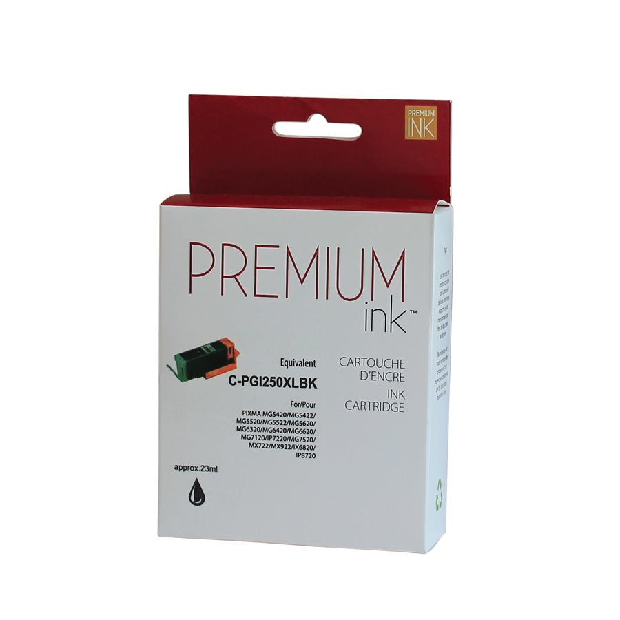 Compatible CANON PGI-250XL (6432B001) Black Inkjet Cartridge Premium Quality - Cartouches Certifiées