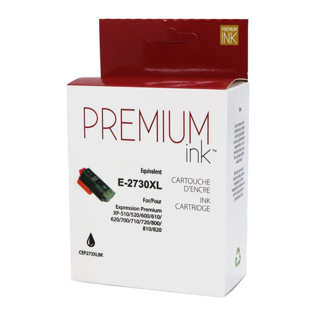 Compatible EPSON T273XL (T273020) Black Inkjet Cartridge Premium Quality - Cartouches Certifiées
