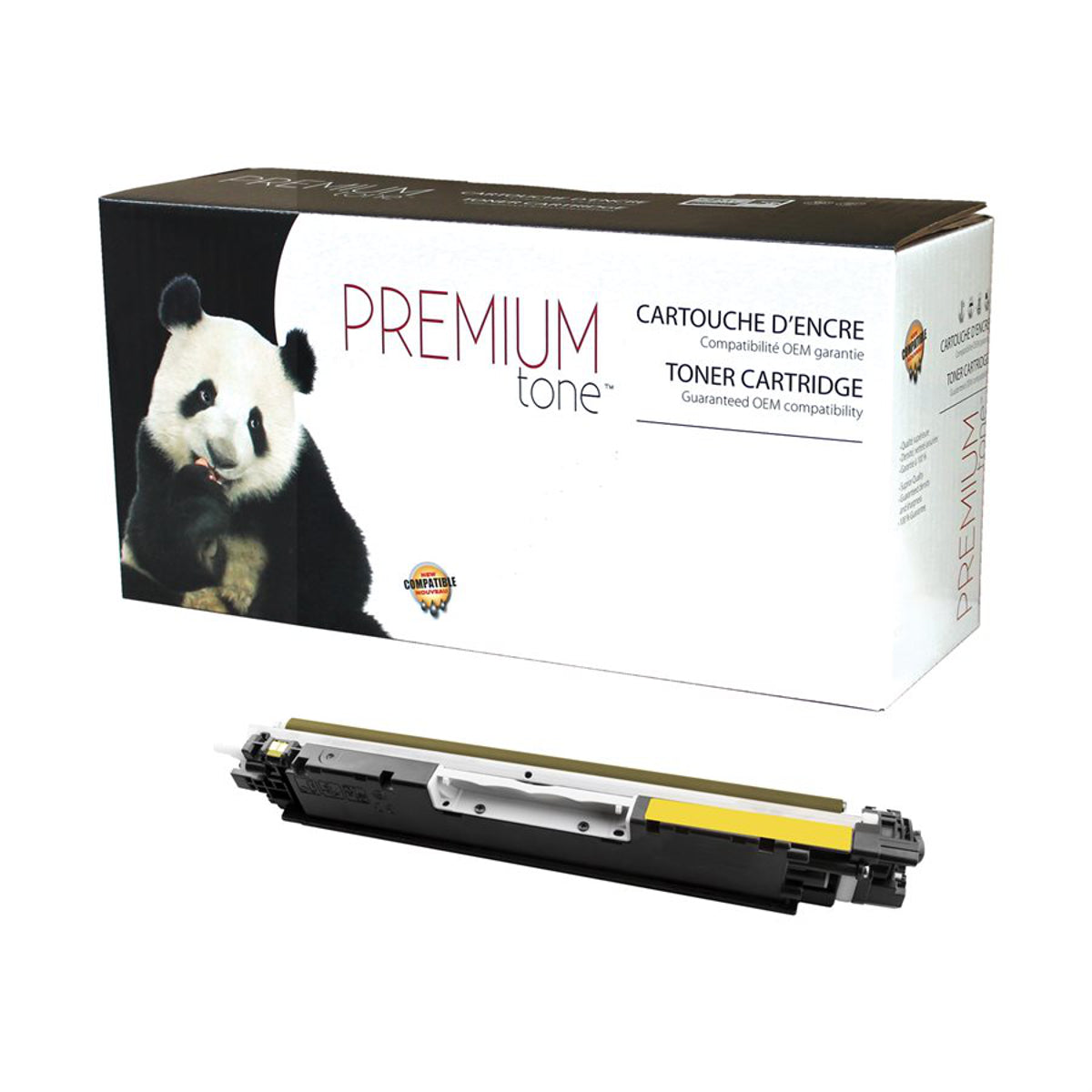 Compatible HP (126A) Yellow Toner Cartridge Premium Quality - Cartouches Certifiées