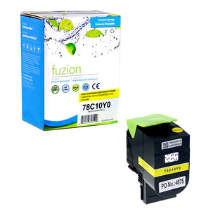 Compatible LEXMARK 78C10Y0 Yellow Toner Cartridge Premium Quality - Cartouches Certifiées