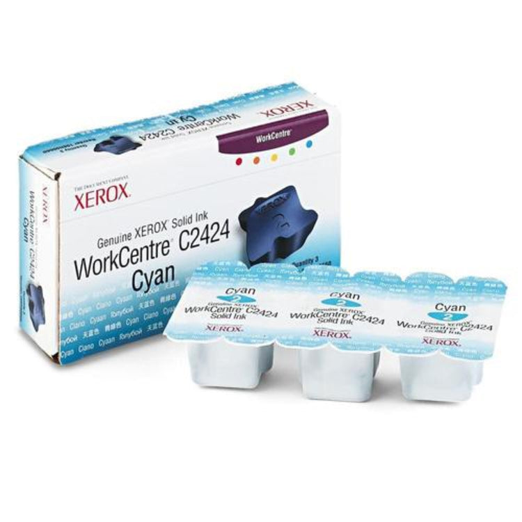 XEROX 108R00660 WorkCentre C2424 (3 Sticks) Cyan Original Solid ink - Cartouches Certifiées