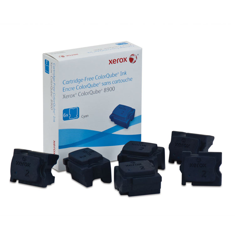XEROX 108R01014 ColorQube 8900 (6 Sticks) Cyan Original Solid ink - Cartouches Certifiées