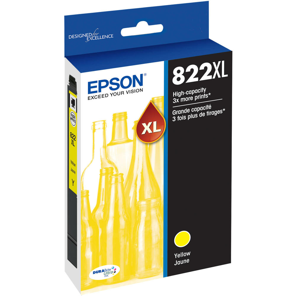 EPSON T822XL (T822XL420) Yellow Original Inkjet Cartridge - Cartouches Certifiées