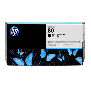 HP 80 (C4820A) Black Original Printhead and Cleaner - Cartouches Certifiées