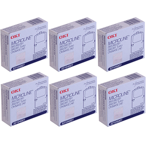Cartridges for OKIDATA 52104001 6/Pack Original Black Ribbon - Cartouches Certifiées