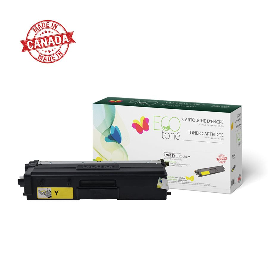 Refurbished BROTHER TN-433Y Yellow Toner Cartridge - Cartouches Certifiées