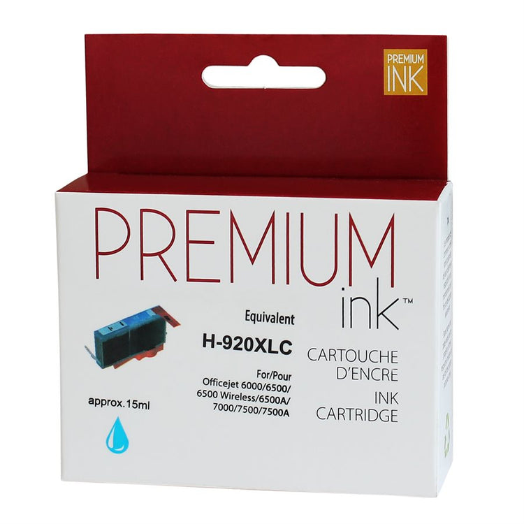 Refurbished HP 920XL (CD972AN) Cyan Inkjet Cartridge - Cartouches Certifiées