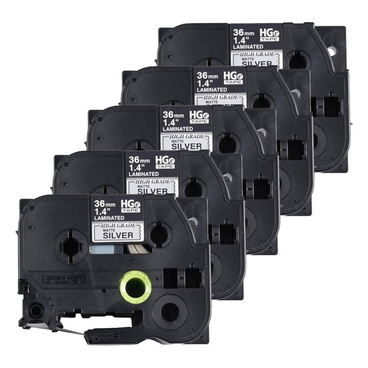 BROTHER HGe-M9615PK Black on Silver Original Thermal ribbon - Cartouches Certifiées