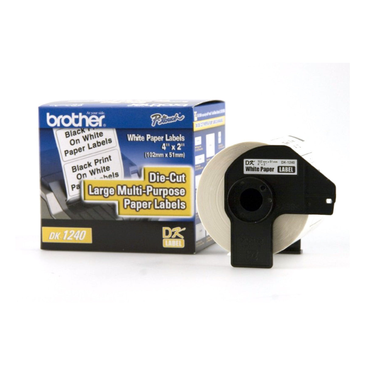 BROTHER DK-1240 Black on White Original Thermal ribbon - Cartouches Certifiées