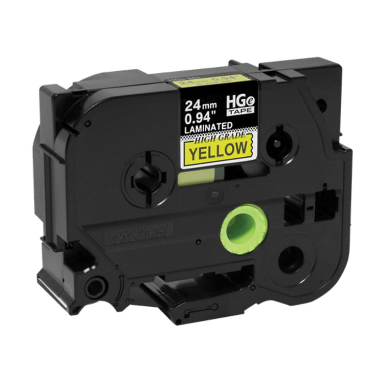 BROTHER HGe-6515PK Black on Yellow Original Thermal ribbon - Cartouches Certifiées
