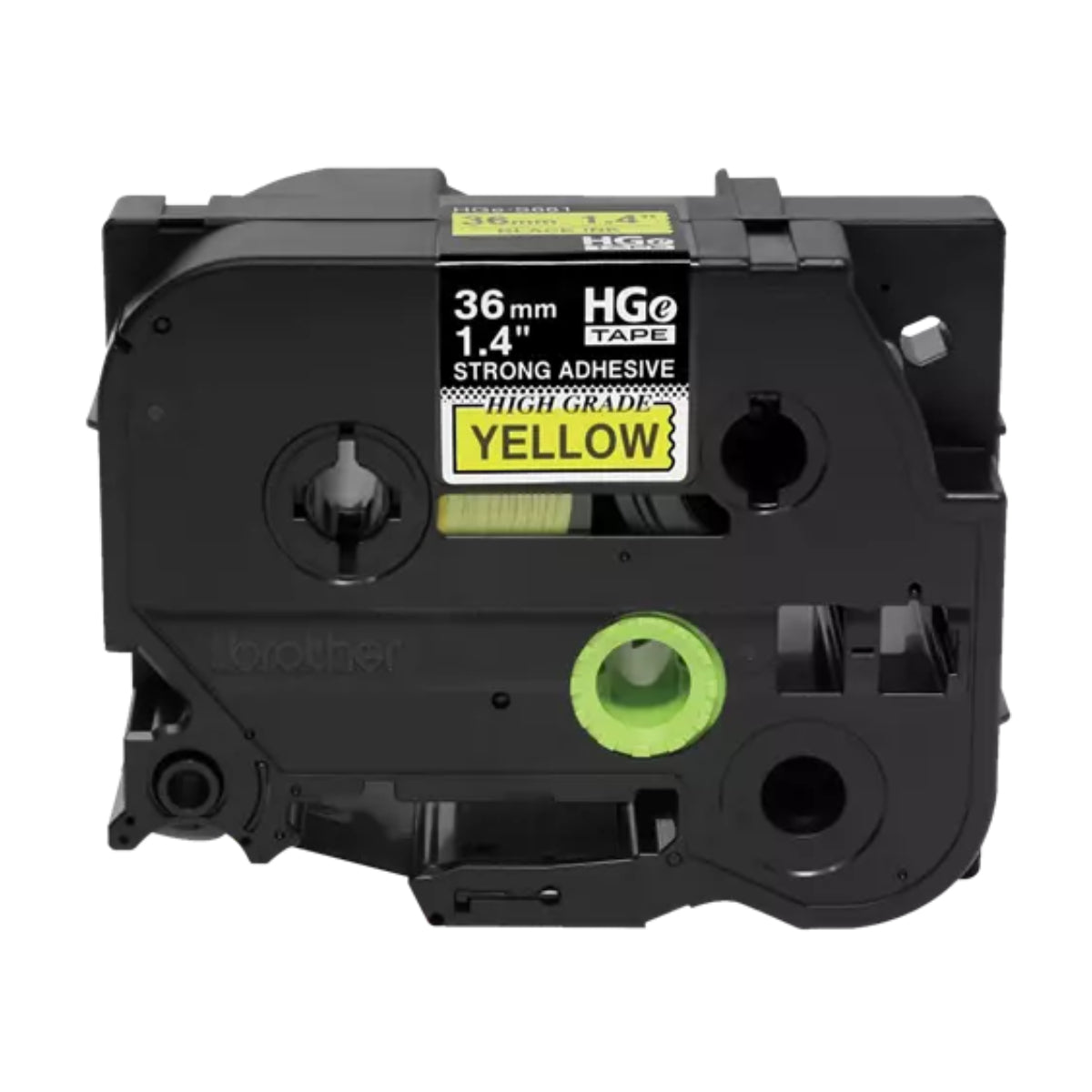 BROTHER HGe-6615PK Black on Yellow Original Thermal ribbon - Cartouches Certifiées