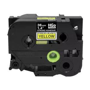BROTHER HGe-6615PK Black on Yellow Original Thermal ribbon - Cartouches Certifiées