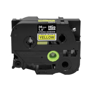 BROTHER HGe-S6615PK Black on Yellow Original Thermal ribbon - Cartouches Certifiées