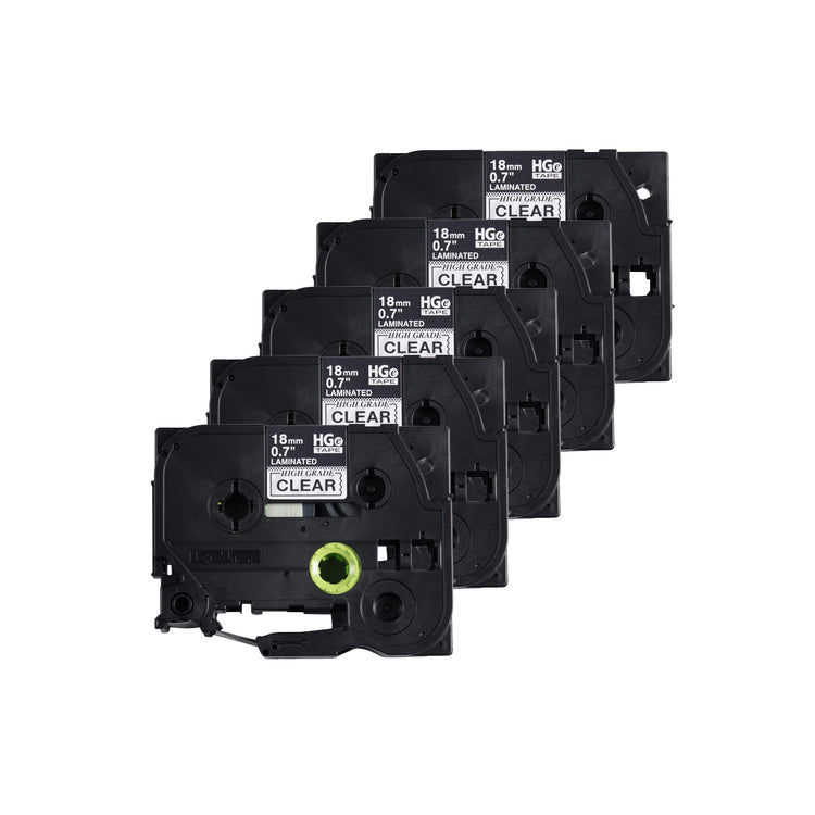 BROTHER HGe-1415PK Black on Transparent Original Thermal ribbon - Cartouches Certifiées
