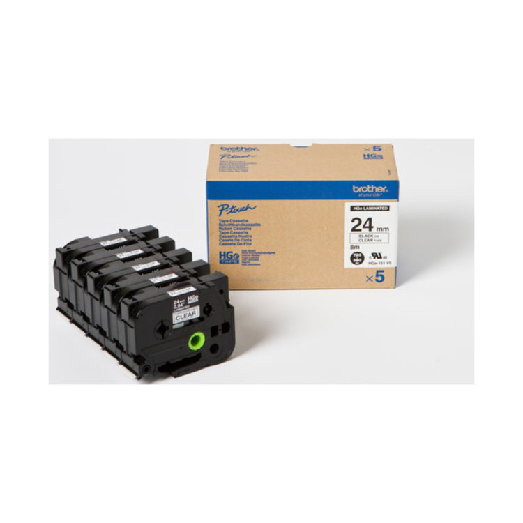 BROTHER HGe-1515PK Black on Transparent Original Thermal ribbon - Cartouches Certifiées