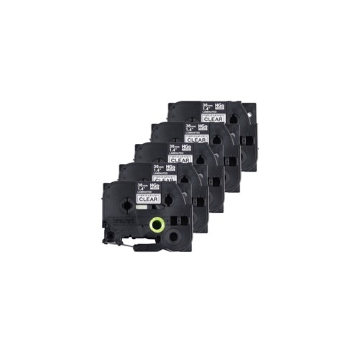 BROTHER HGe-1615PK Black on Transparent Original Thermal ribbon - Cartouches Certifiées