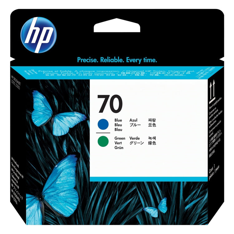 HP 70 - 130ml (C9408A) Blue and Green Original Printhead - Cartouches Certifiées