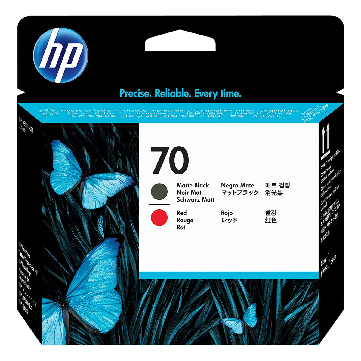 HP 70 - 130ml (C9409A) Matte Black and Red Original Printhead - Cartouches Certifiées