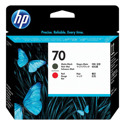 HP 70 - 130ml (C9409A) Matte Black and Red Original Printhead - Cartouches Certifiées