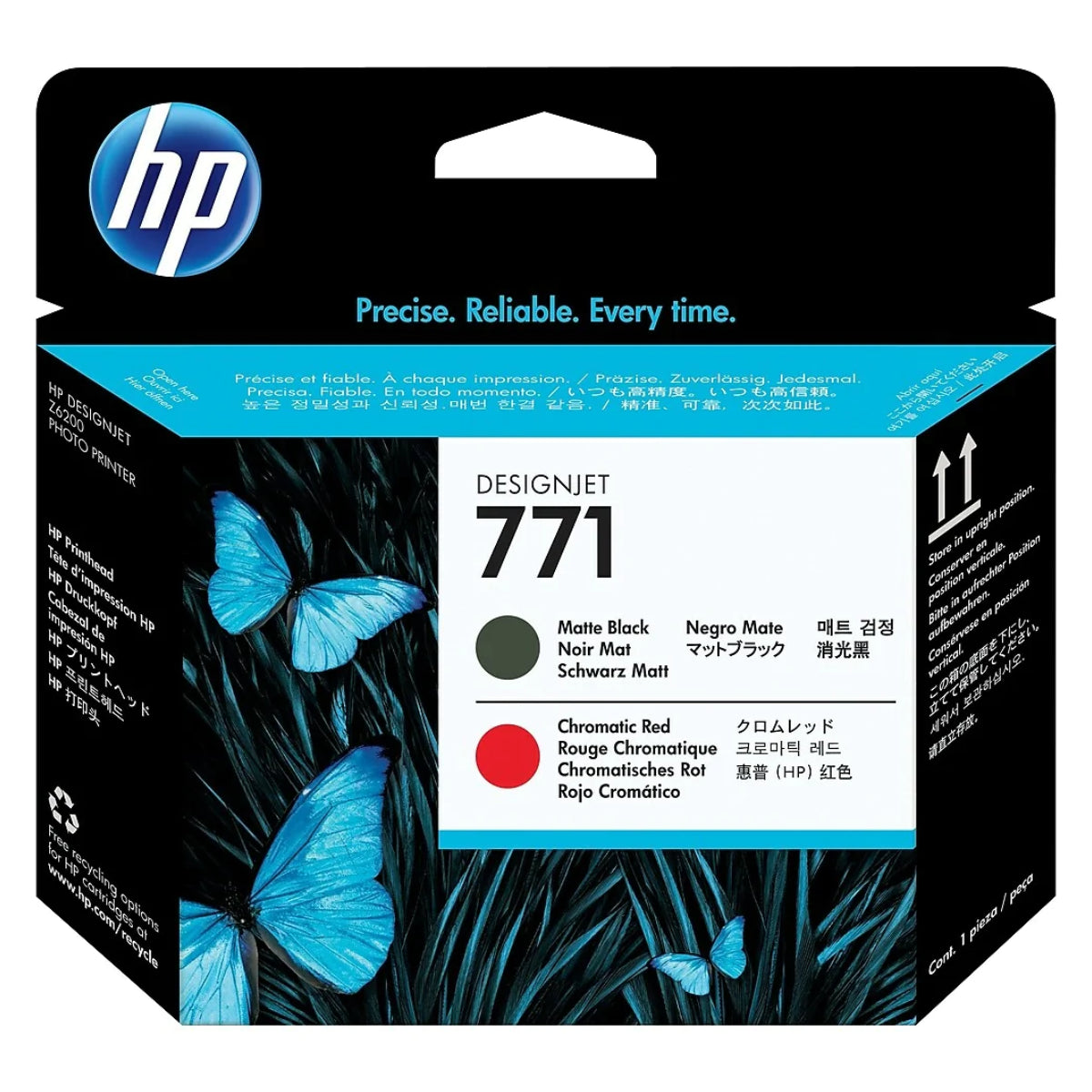 HP 771A (CE017A) Matte Black and Chromatic Red Original Printhead - Cartouches Certifiées