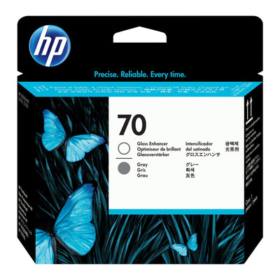 HP 70 - 130ml (C9410A) Gloss Enhancer and Gray Original Printhead - Cartouches Certifiées